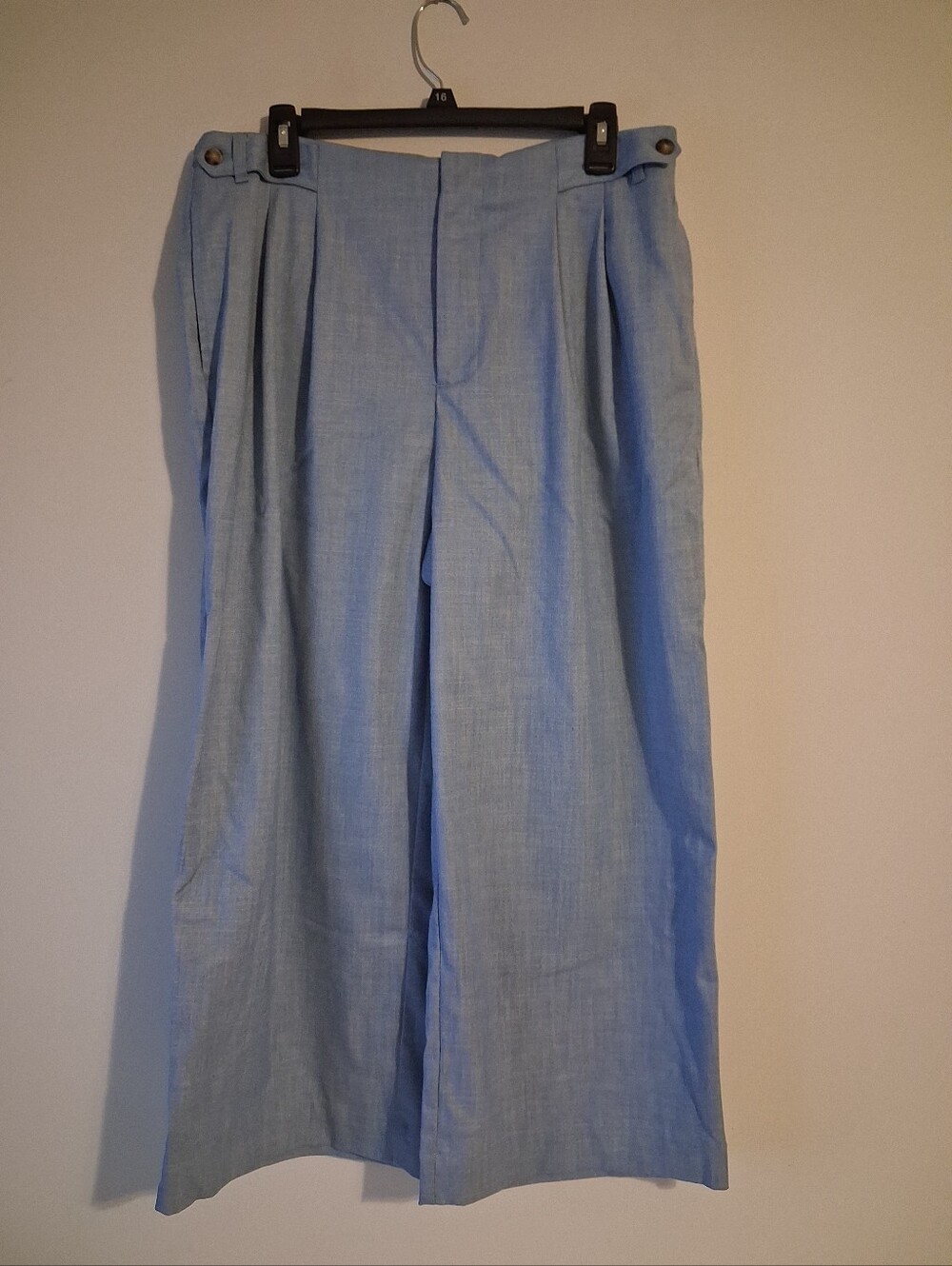 Light Blue Womens Wide-Leg Pants Size Large